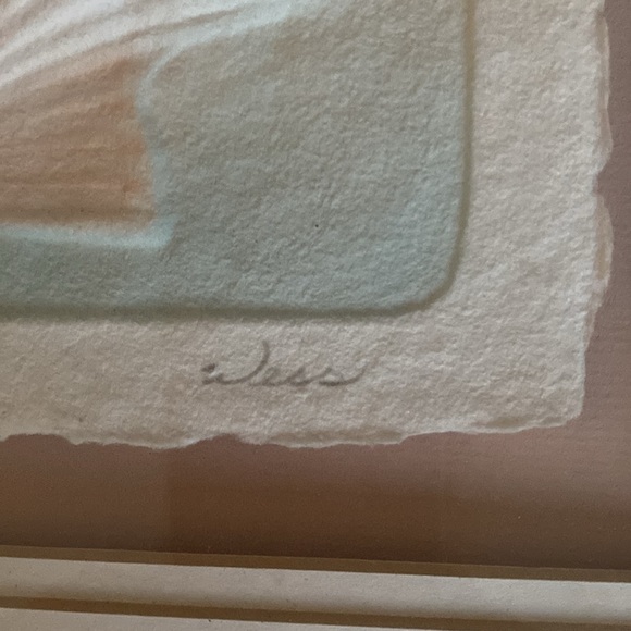 Wall Art Pastel Shell 13” x 13” x 1.5”. Heavy wood frame, great craftsmanship - Picture 4 of 7